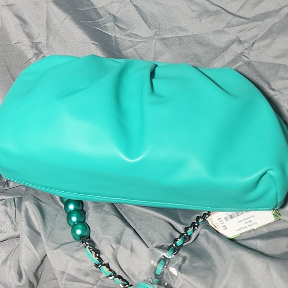 NWT Badgley Mischla Vegan Leather Teal Green Crossbody Bag Purse - Picture 7 of 11
